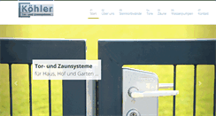 Desktop Screenshot of koehler-tore.de